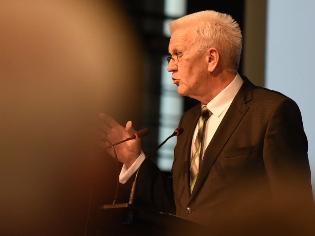 Ministerprsident Kretschmann beim Brgerempfang in Rheinfelden. Thema: Gelebtes Europa im Dreilndereck.