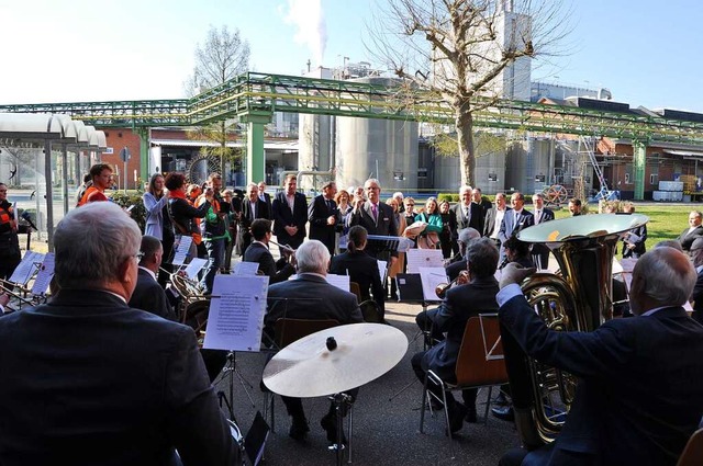 Die Evonik-Werksmusik sorgte fr eine willkommene Abwechslung.  | Foto: Sarah Trinler