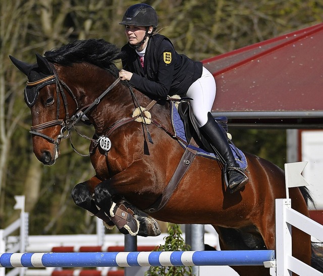 Lena-Sophie Dreher (hier mit  Cassius ...en Ausrichter Reitclub Gundelfingen.    | Foto: Achim Keller