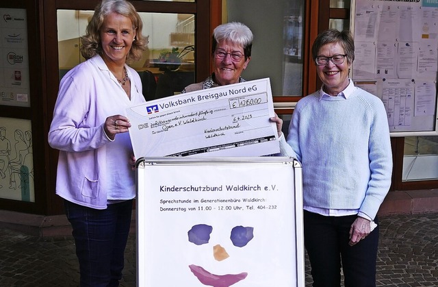 Eine Summe ber 12.150 Euro hat der Ki...ausvereins des Open  zusammengebracht.  | Foto: Sylvia Sredniawa