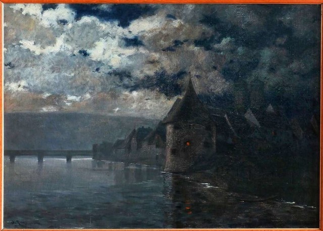 Dunkle Wolken ber Sckingen &#8211; e...lde von Otto Rnzi aus dem Jahr 1897.  | Foto: Michael Gottstein