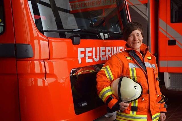 Katrin Keller ist die erste Gruppenfhrerin in der Friesenheimer Feuerwehr