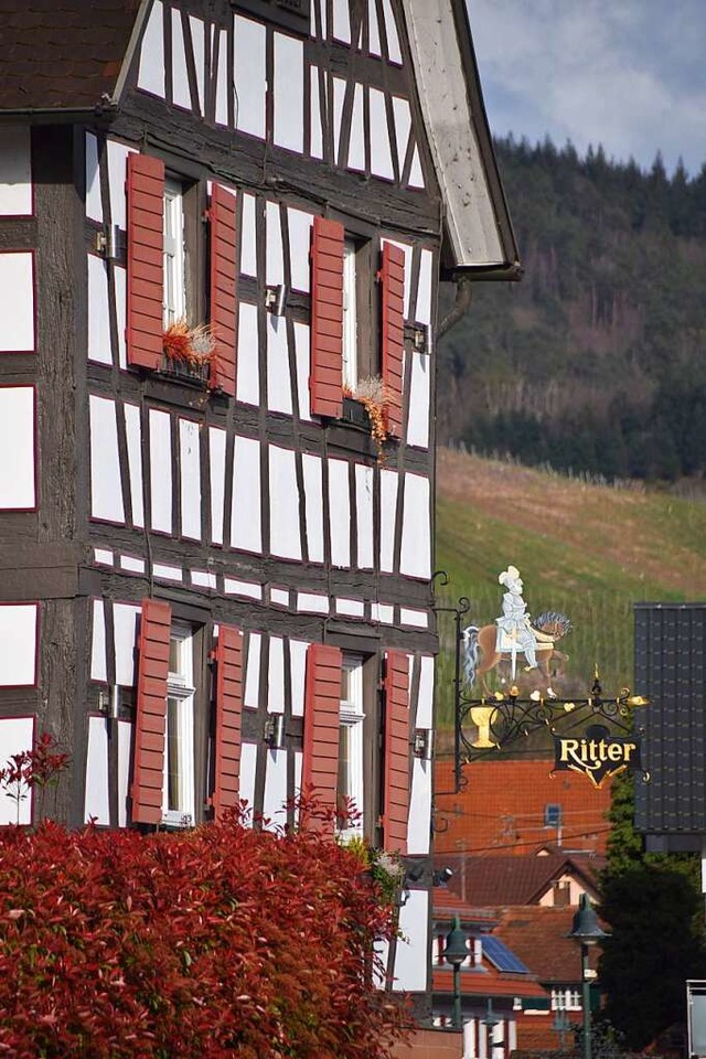 Das Traditionsgasthaus Ritter, in dem ...Kohl und Franois Mitterrand tafelten.  | Foto: Hubert Rderer