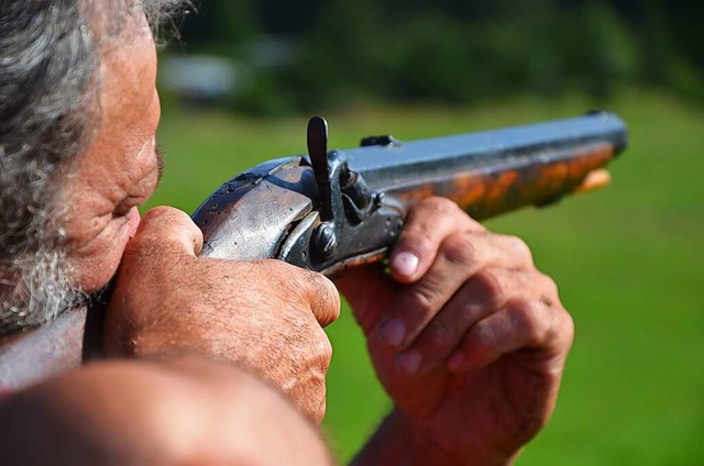 Heute noch befindet sich die Waffe des...d Geld fr den Heckerzug eingetrieben.  | Foto: Friedbert Zapf 