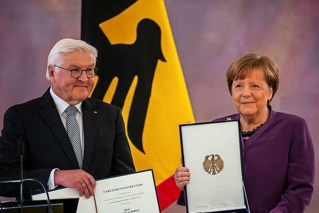 Bundesprsident zeichnet Merkel mit hchstem Verdienstorden aus