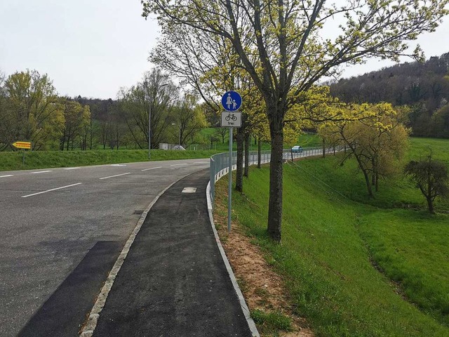 Der frisch asphaltierte Geh- und Radweg hinauf zum Salzert  | Foto: Stadt Lrrach