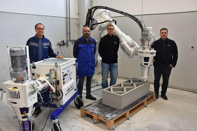 Neuenburger Maschinenbauer M-Tec liefert Technik für den 3-D-Druck auf der Baustelle