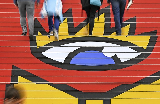 Das Logo der Leipziger Buchmesse  | Foto: Jens Kalaene (dpa)