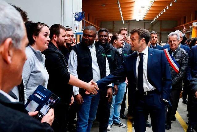 Frankreichs Prsident Macron besucht das Elsass und wird ausgebuht