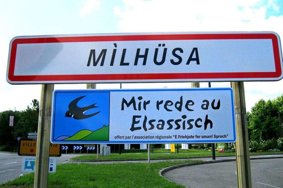 Das Elsass will seine Regionalsprache ...auch mit zweisprachigen Ortsschildern.  | Foto: Picasa