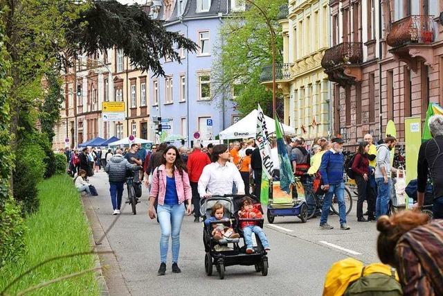 Fotos: Aktionstag Verkehrswende in der Schillerstrae in Freiburg
