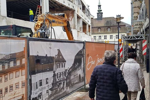 Im ehemaligen Kaufhaus Krauss entstehe...kpltze wurden dafr nicht eingeplant.  | Foto: Gerhard Walser