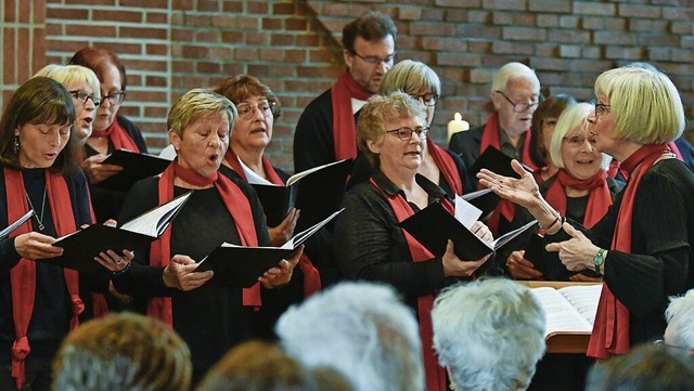 Der Kirchenchor sang zum Jubilum in der Sulzer Johanneskirche.   | Foto: Endrik Baublies