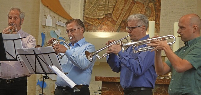 Ein Regio-Trompetenensemble um Frank A... Rheinfelden mit klassischen Stcken.   | Foto: Roswitha Frey