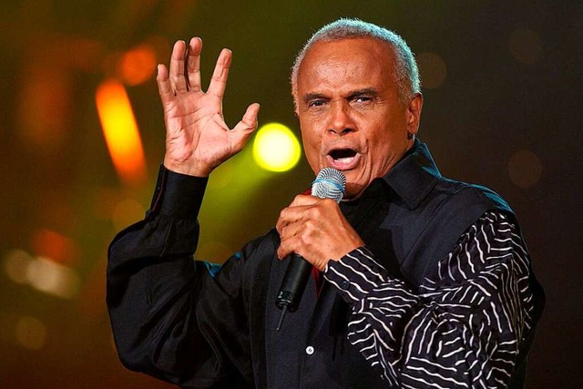 In Deutschland hatte er seine grten Fans: Harry Belafonte 2002 in Leipzig.  | Foto: Thomas Schulze (dpa)