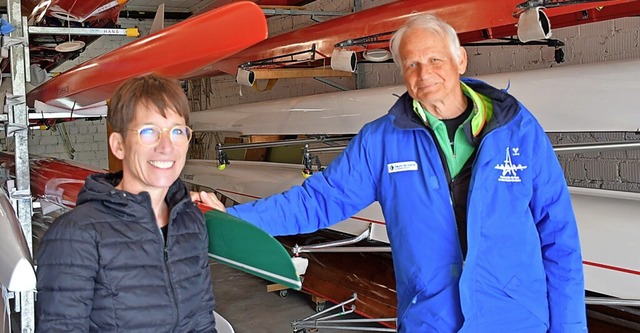 Das Trainergespann Tessa Drespe und Ra...fngerkurs am vergangenen Wochenende.   | Foto: Heinz und Monika Vollmar