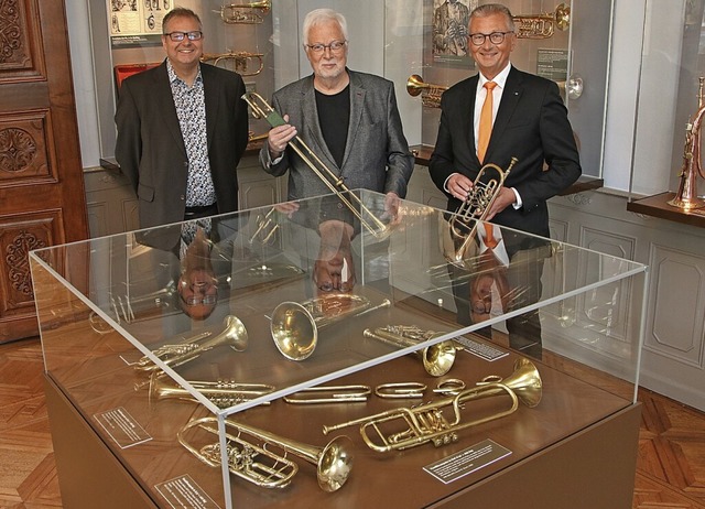 Brgermeister Alexander Guhl,  Johanne...nke sowie Werner Thomann (von links)    | Foto: Susanne Eschbach