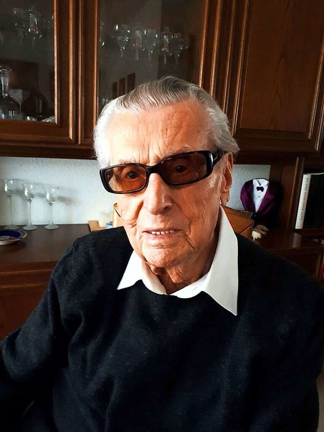 Der Schopfheimer Hermann Unger wird am 26. April 2023 101 Jahre alt.  | Foto: privat