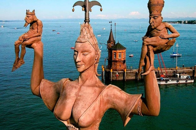 Wahrzeichen von Konstanz und der ganzen Bodenseeregion: die Imperia-Skulptur  | Foto: Achim Mende, Tourist Information Konstanz GmbH