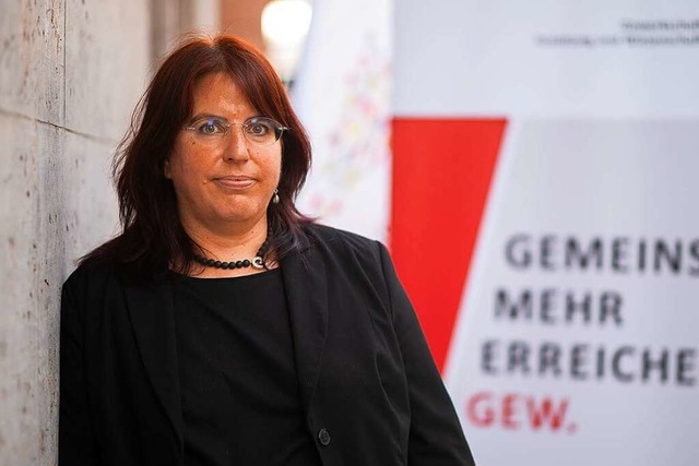 Monika Stein, die Landesvorsitzende de...rermangel auf den Unterricht auswirkt.  | Foto: Sebastian Gollnow (dpa)