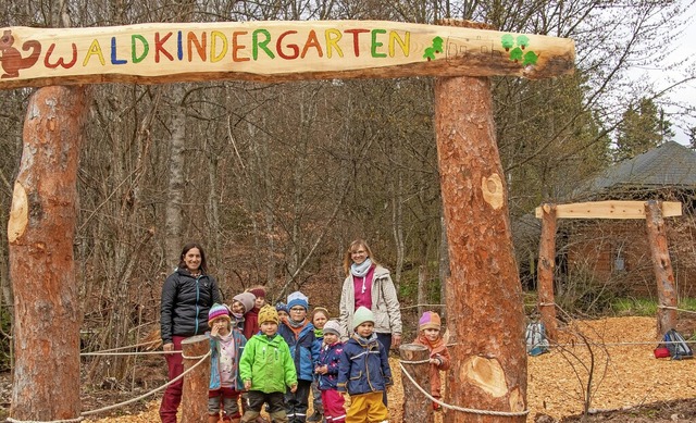 Vom neuen Sammelplatz aus knnen die K...direkt den Waldkindergarten erreichen.  | Foto: Wilfried Dieckmann