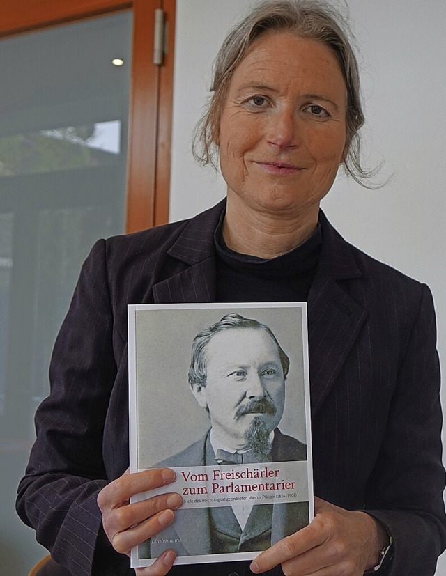 Carola Hocker sprach  ber  Marcus Pf... Mitstreiter der Badischen Revolution.  | Foto: Roswitha Frey