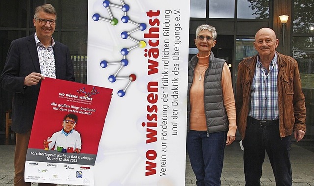 Rolf Rubsamen  (links) und Charlotte W...fr die Forschertage in Bad Krozingen.  | Foto: Hans Jrgen Kugler