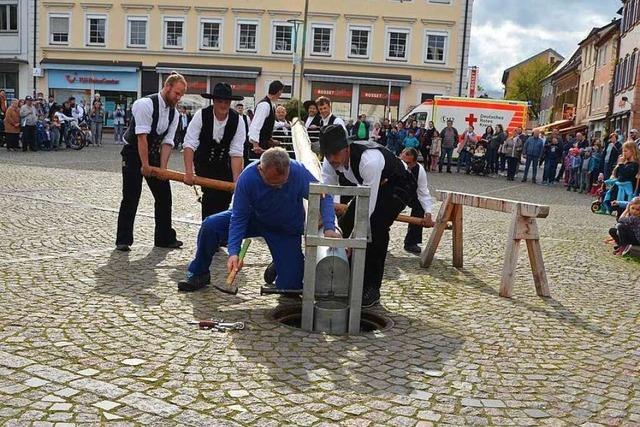 Der Maibaum steht in Emmendingen