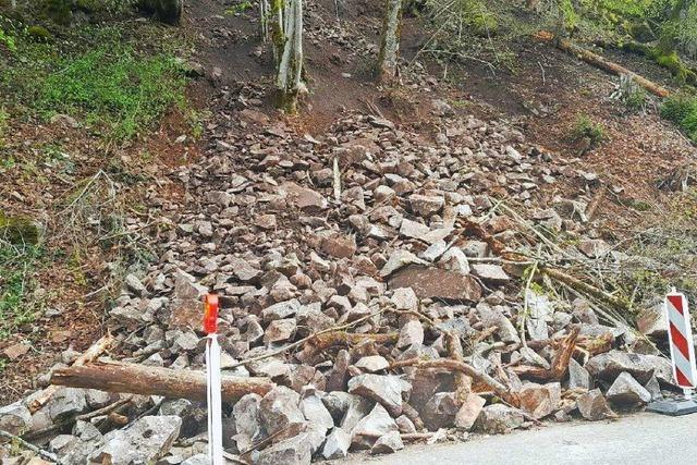 Erneut Felsstürze im Schlüchttal: L157 bis auf Weiteres gesperrt