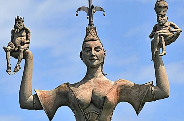 Die Imperia-Statue in Konstanz  | Foto: Patrick Seeger