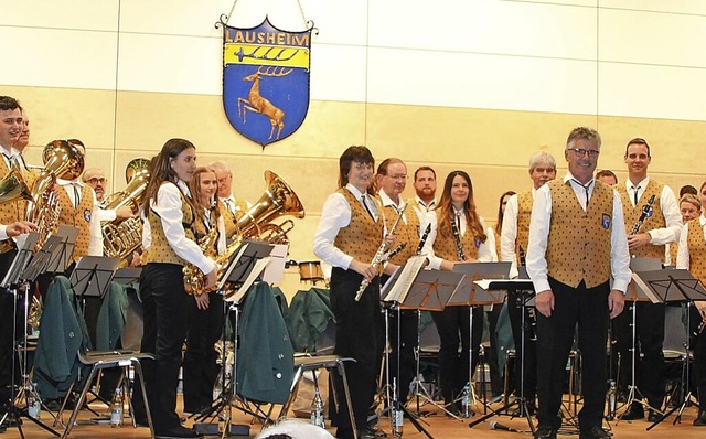 Helmut Kaiser verabschiedet sich vom Musikverein Lausheim.  | Foto:  