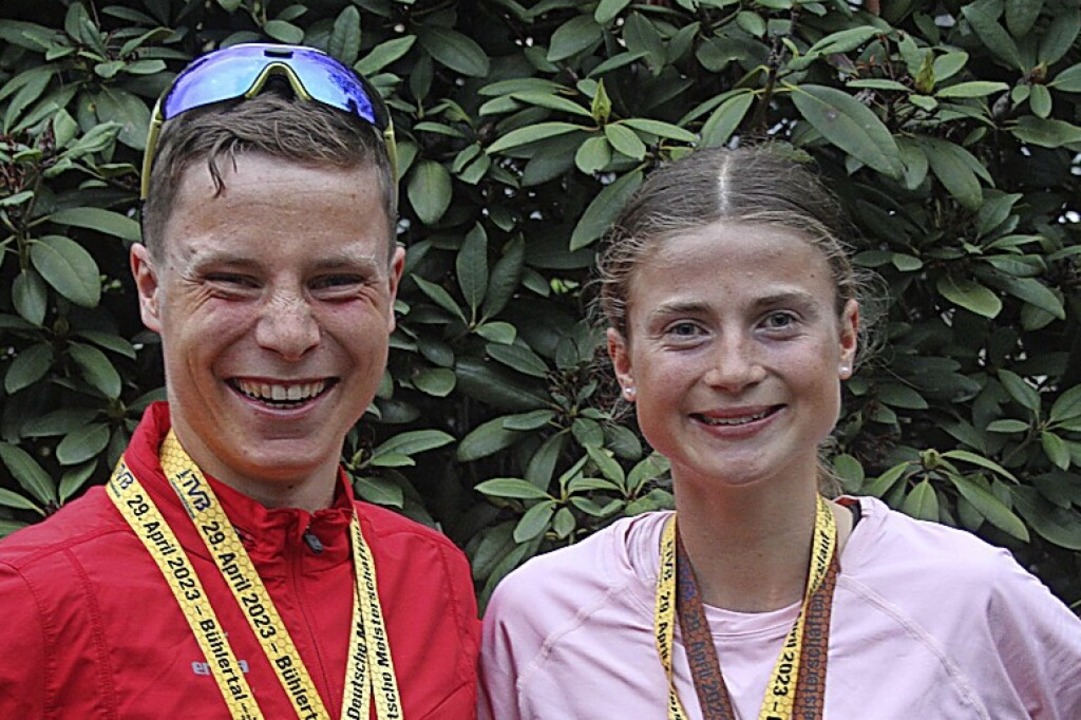 Zwei Geschwister, sechs Medaillen: Julia und Lukas Ehrle  | Foto: Winfried Stinn