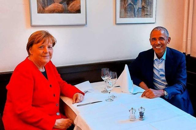 Ex-US-Prsident Obama traf bei Berlin-Besuch auch Ex-Kanzlerin Merkel