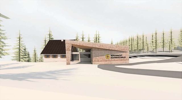 So soll der Neubau der Bergwacht am Feldberg zum Winter  2024/25 aussehen.  | Foto: SENNRICH & SCHNEIDER Architekten GmbH