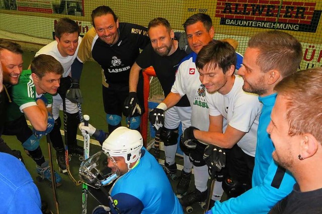 Der RSV Weil spielt im Rollhockey spor...e Spieler trainieren weiter gemeinsam.  | Foto: Peter Gerigk