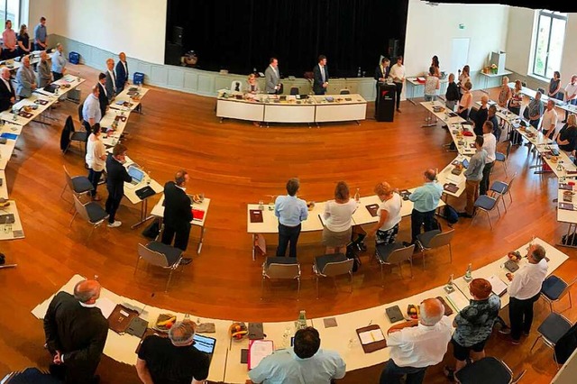 Der Offenburger Gemeinderat bei der Vereidigung nach der Wahl 2019  | Foto: Helmut Seller