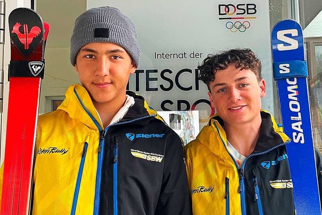 Die Freiburger Leo Scherer (links) und... Skiinternat Oberstdorf gut eingelebt.  | Foto: privat