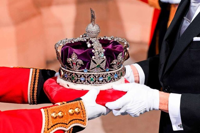 Die Imperial State Crown wird  Knig C...nungszeremonie am 6. Mai 2023 tragen.  | Foto: Chris Jackson (dpa)