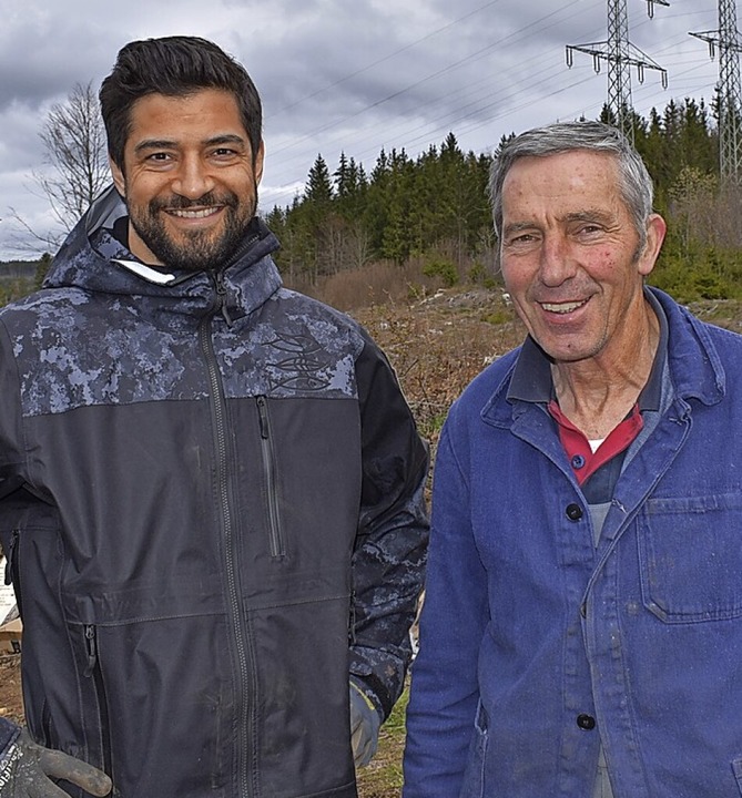 Waldbesitzer Hansjörg Morath mit seinem Vater  | Foto: Ursula Ortlieb