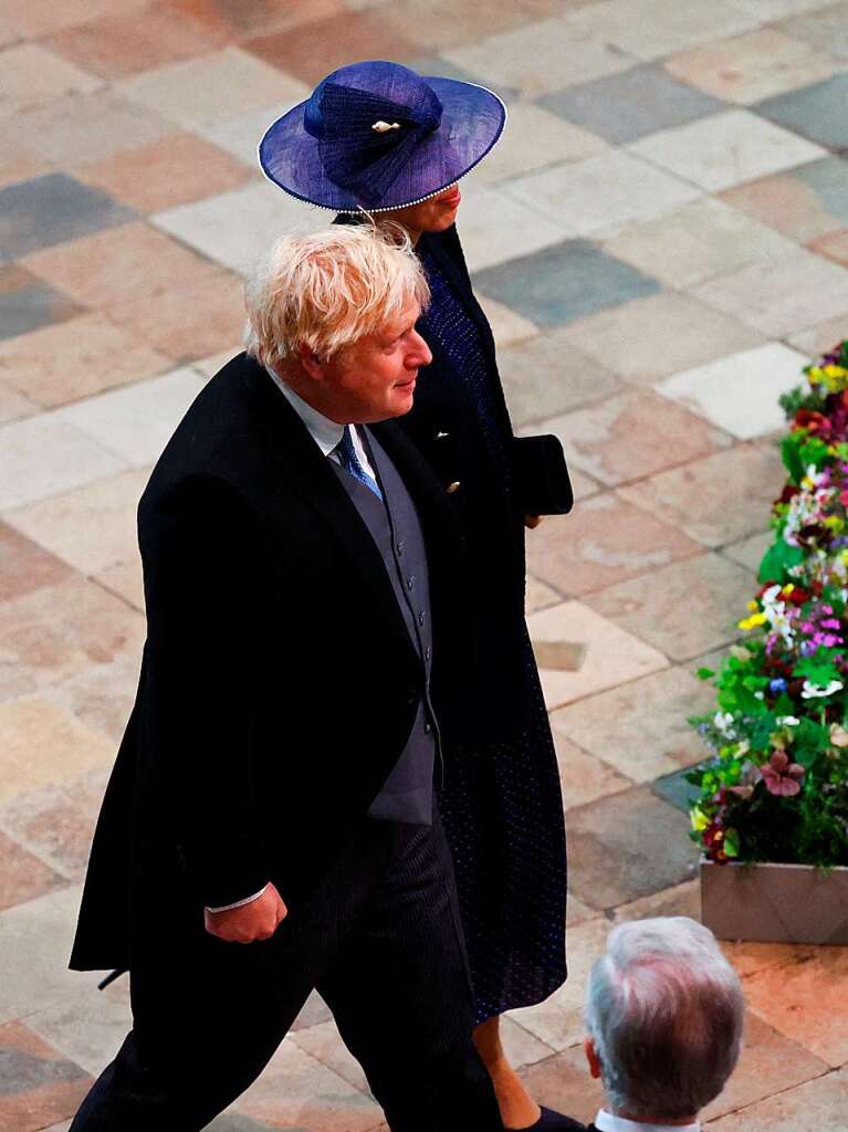 Auch Boris Johnson und Ehefrau sind geladene Gste.