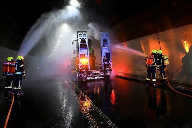 Ein Tunnelbrand ist kein Routinefall: Übung im Hugenwaldtunnel bei Waldkirch