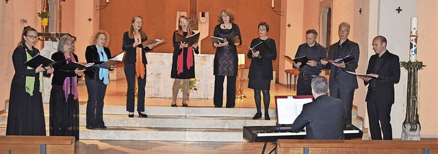 Ein glnzendes Konzert gab das Vokalensemble Capella Leonis in Schopfheim.   | Foto: Edgar Steinfelder