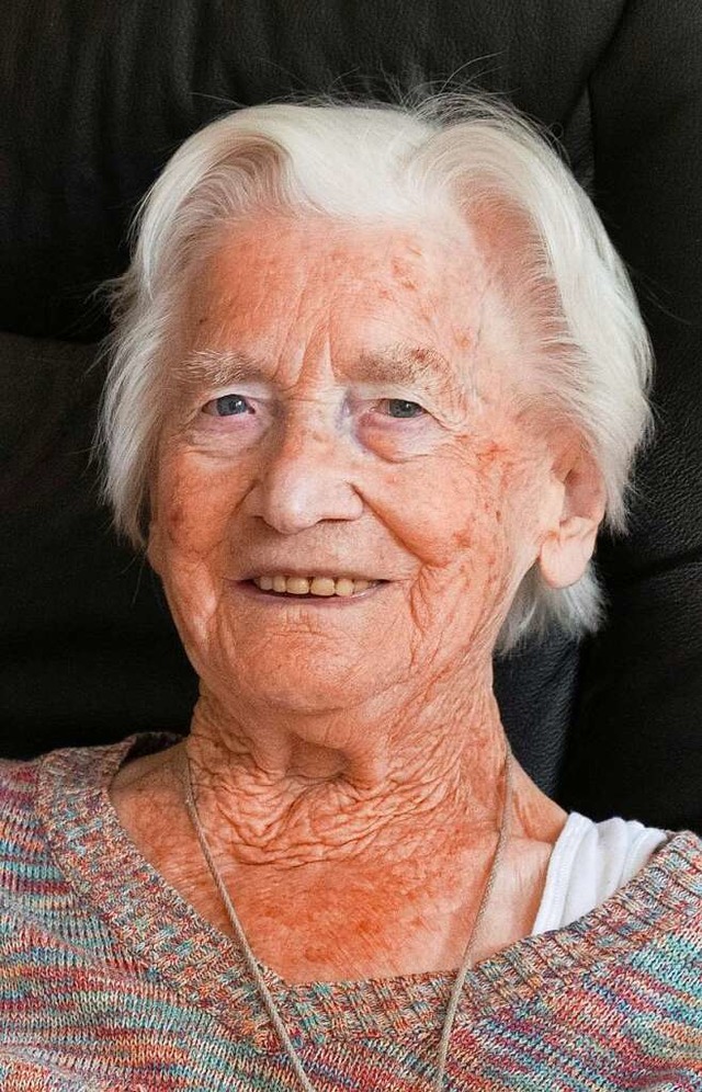 Emilie Schwarzl ist mit 103 Jahren Mllheims lteste Brgerin.  | Foto: Volker Mnch