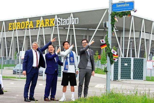 Beim Kurzbesuch aus Suwon gibt es viel Lob fr Freiburg