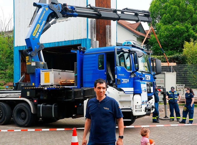 Der stellvertretende Ortsbeauftragte T...hrpark des THW Ortsvereins Laufenburg.  | Foto: Reinhard Herbrig