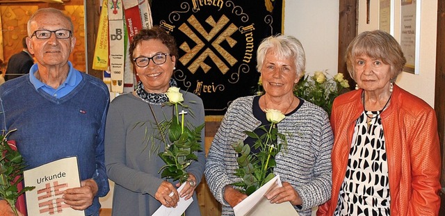 Wurden fr langjhrige Mitgliedschaft ...und Ursula Beiser (jeweils 50 Jahre).   | Foto: Reiner Beschorner