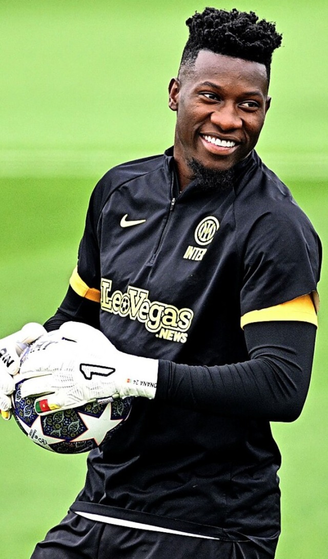 Freut sich aufs Derby: Inter-Keeper Andre Onana.  | Foto: GABRIEL BOUYS (AFP)