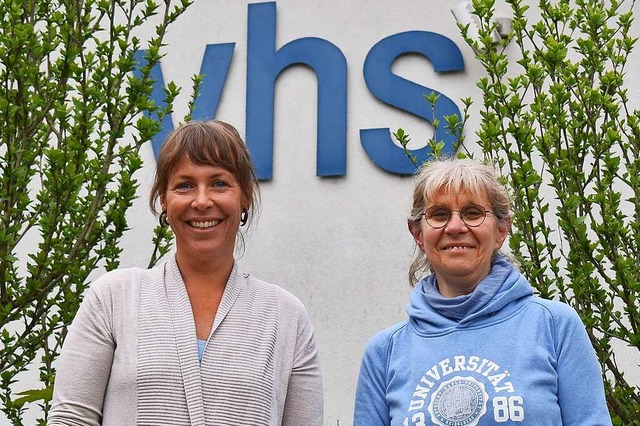 VHS-Leiterin Veronika Plank und ihre Stellvertreterin Anna Galea Gehrig  | Foto: Horatio Gollin