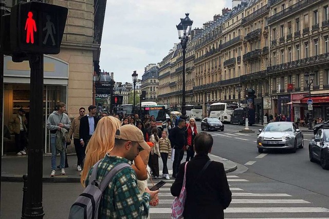 In Frankreich achten viele Fugnger nicht gro auf rote Ampeln.  | Foto: Michael Evers (dpa)