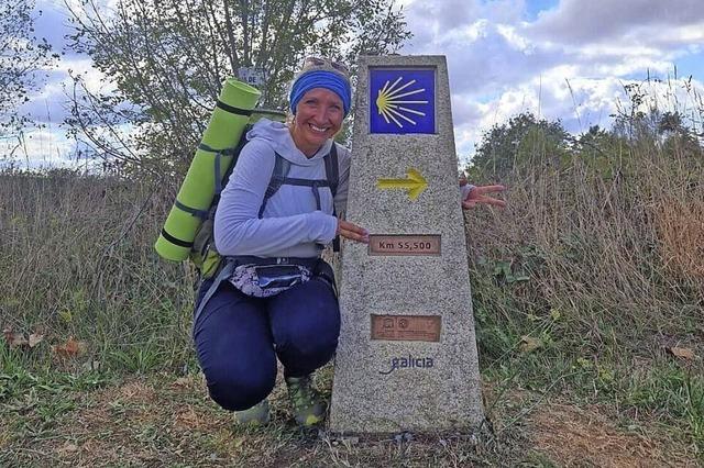 Wie das Pilgern auf dem Jakobsweg in ihr Leben wirkt, erzhlt Bernadette Beck in einem Bildvortrag im Pfarrsaal Schweighausen